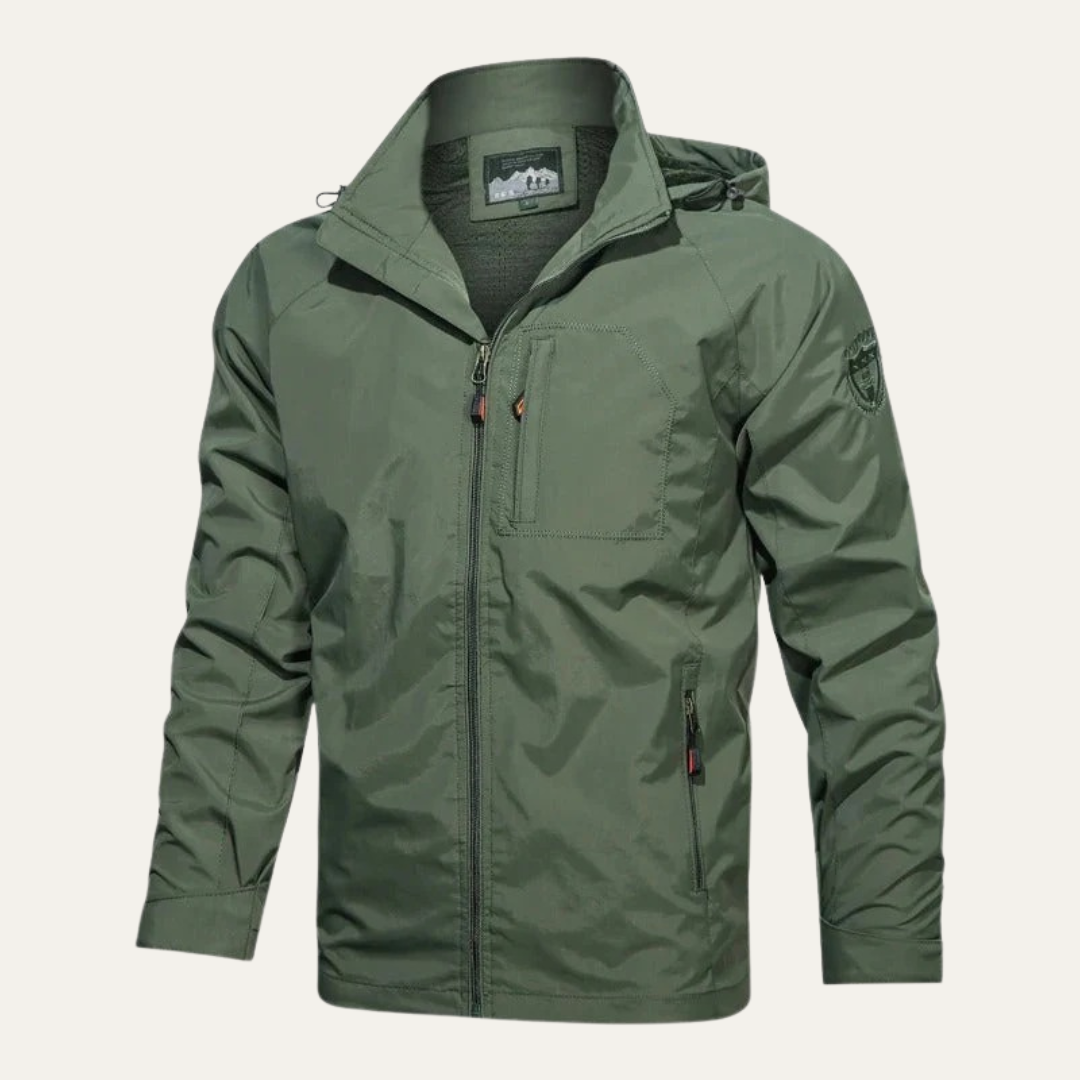 Mens Outdoor Windbreaker Technical Hooded Lightweight