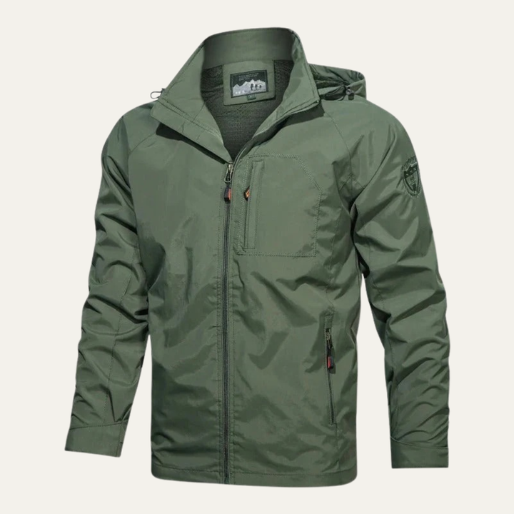 Mens Outdoor Windbreaker Technical Hooded Lightweight