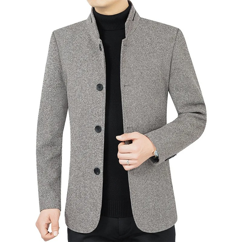 Mens Slim Fit Blazer Four-Button Front Classic Style