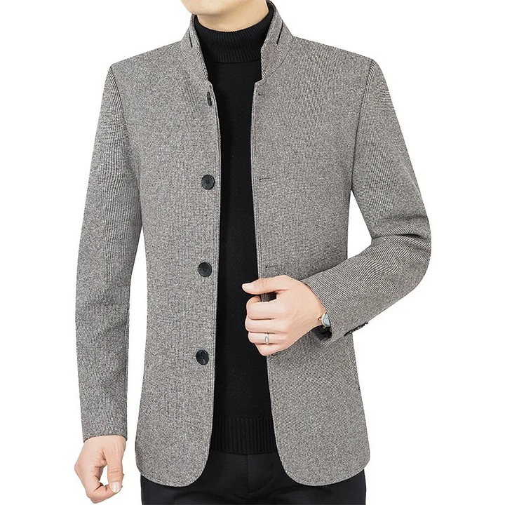 Mens Slim Fit Blazer Four-Button Front Classic Style
