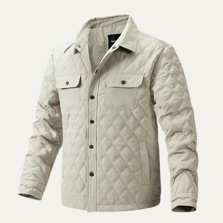Mens Quilted Jacket Lightweight Casual Fit