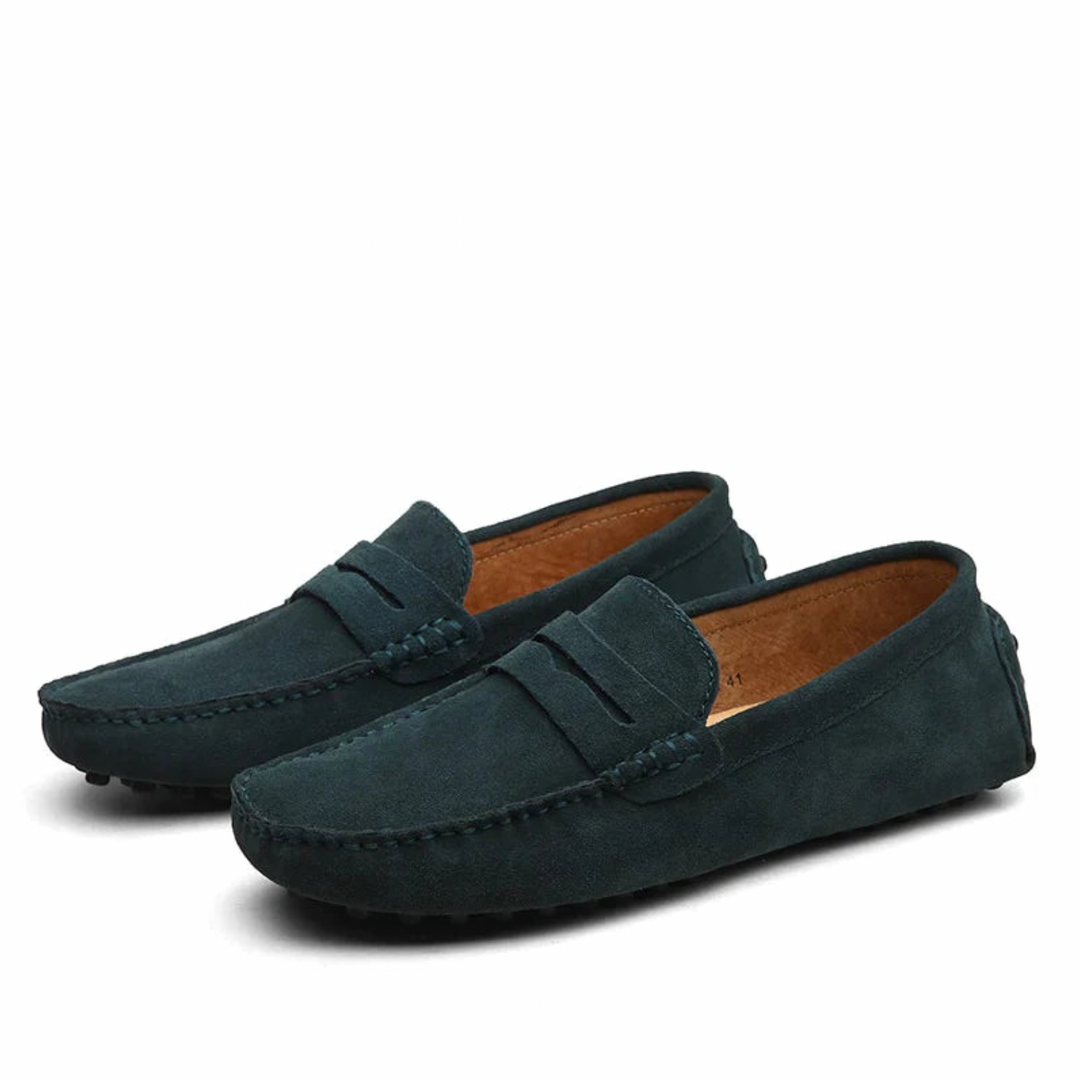 Mens Loafers Leather Slip-On