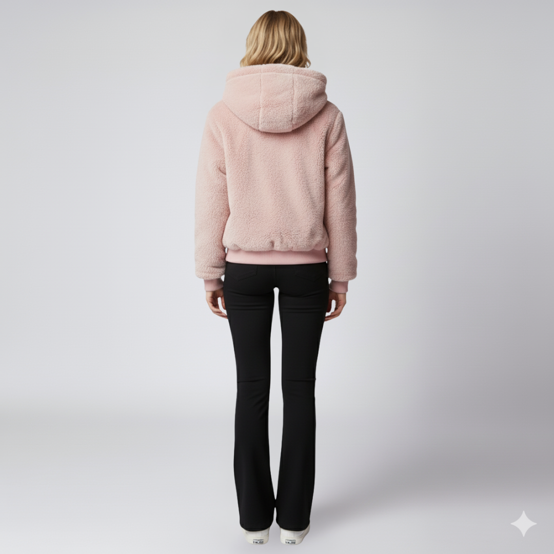Womens Winter Jacket Reversible Oversized Zip-Up Outerwear