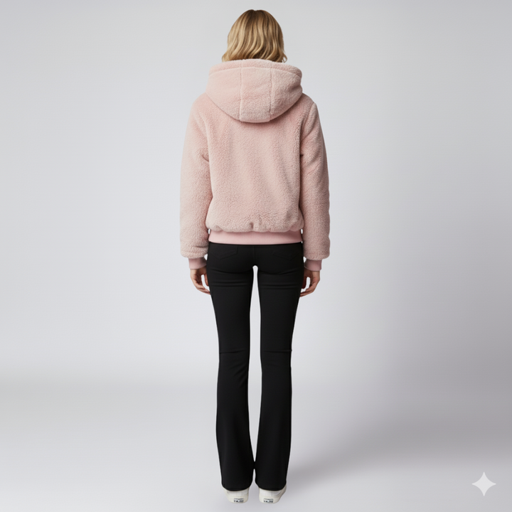 Womens Winter Jacket Reversible Oversized Zip-Up Outerwear