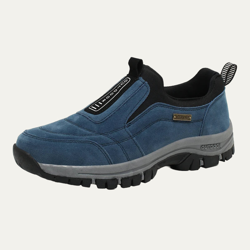 Mens Slip-On Suede Hiking Shoes Rugged Outdoor - BritishMode
