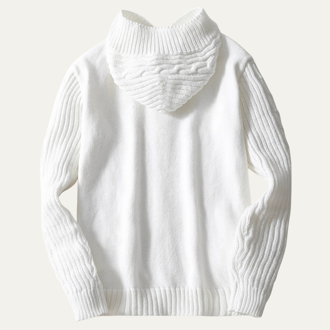 Mens Chunky Cable Knit Cardigan Winter Style