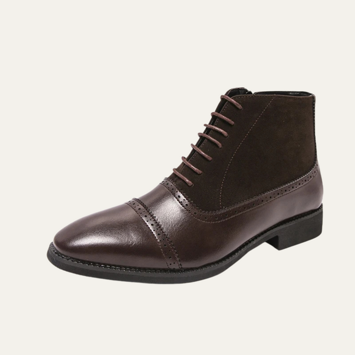 Mens Oxford Leather Classic Dress Boots