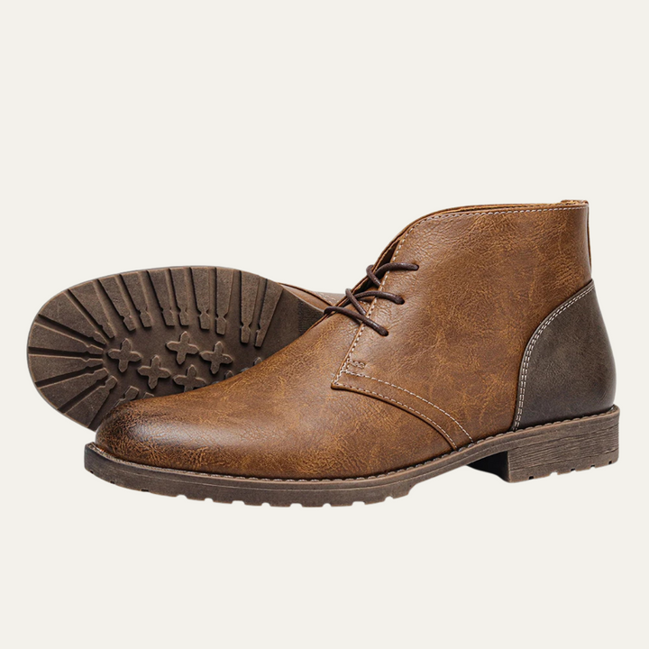 Mens Leather Boots Vintage Elegant Smart Style