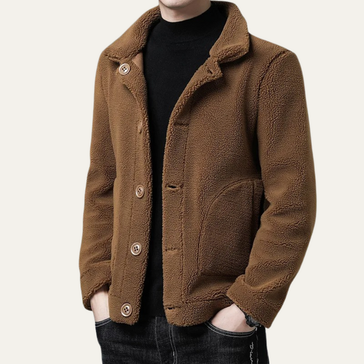 Mens Fleece Jacket Warm Winter with Pockets