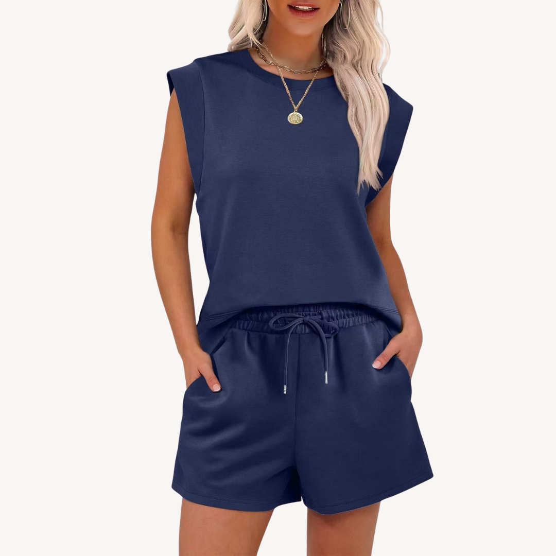Womens Cotton Shorts Set Casual Fit
