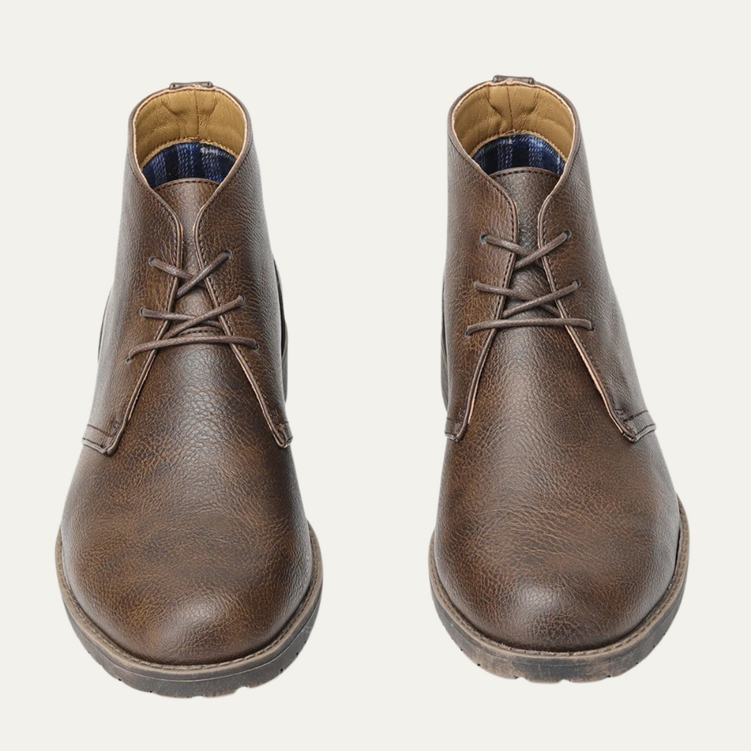 Mens Leather Boots Classic Retro Style
