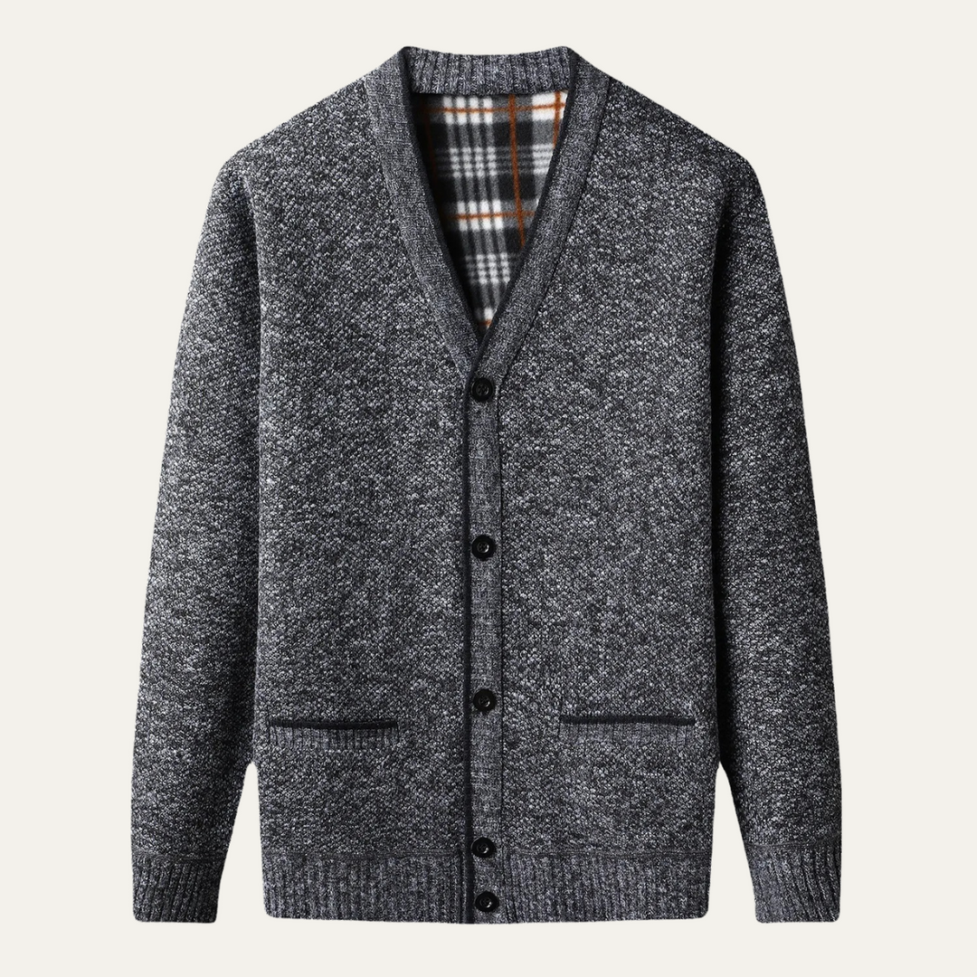 Mens Casual Button Front Cardigan Warm Fit