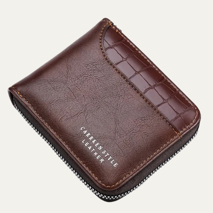 Mens Leather Coin Purse Wallet Compact Slim Design