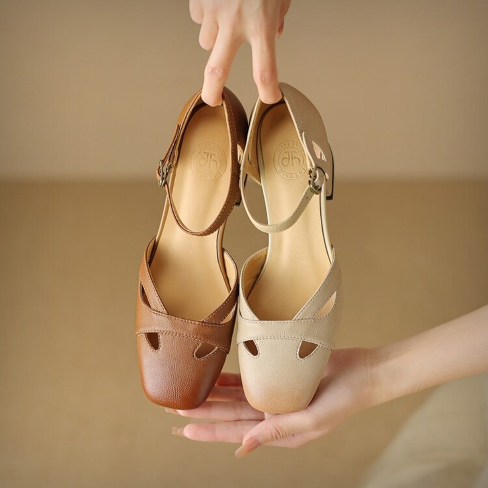 Womens Genuine Leather Sandals Comfortable Fit