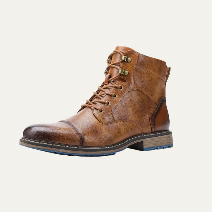 Mens Outdoor Leather Boots Rugged Adventure Style