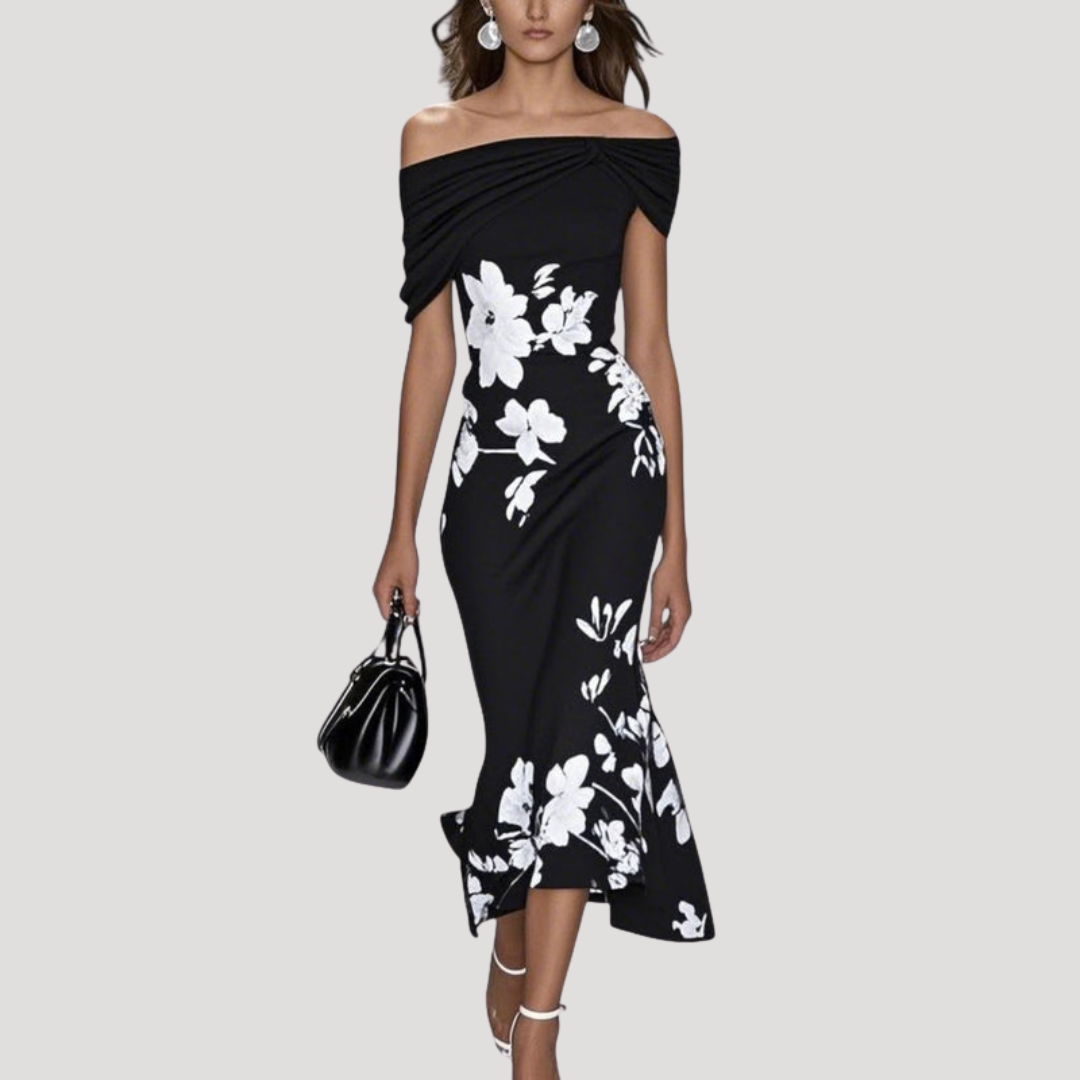 Womens Floral Dress Romantic Fit - BritishMode