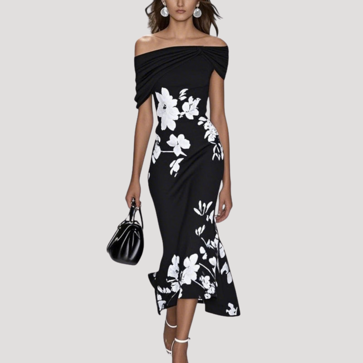 Womens Floral Dress Romantic Fit - BritishMode