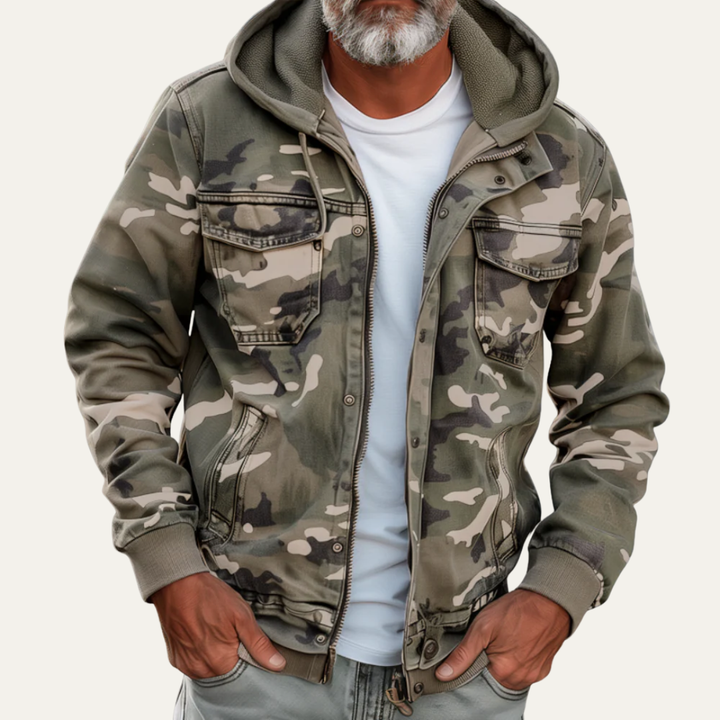 Mens Utility Jacket Layered Hooded Style - BritishMode