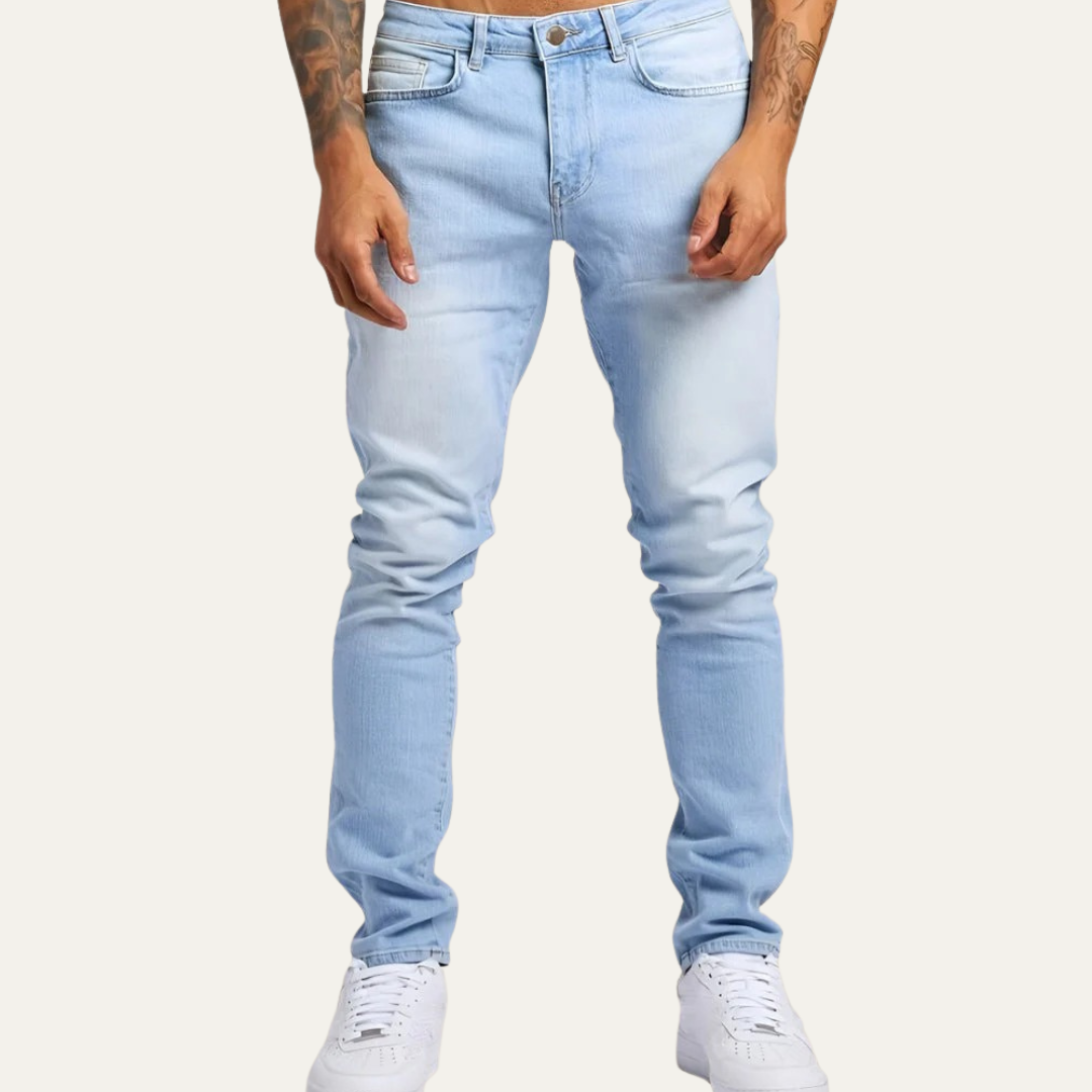 Mens Skinny Jeans Distressed Low Rise