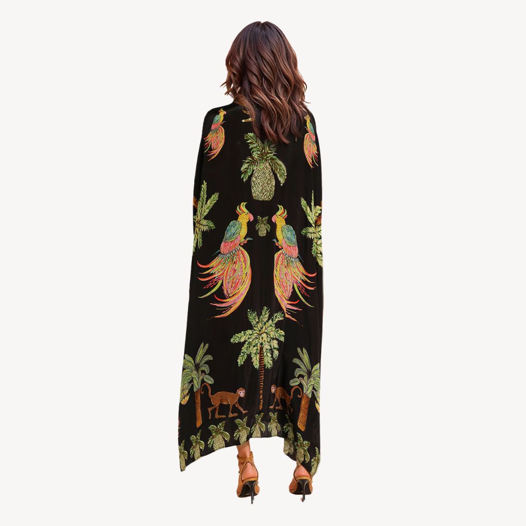 Womens Kaftan Dress Silk Relaxed Fit