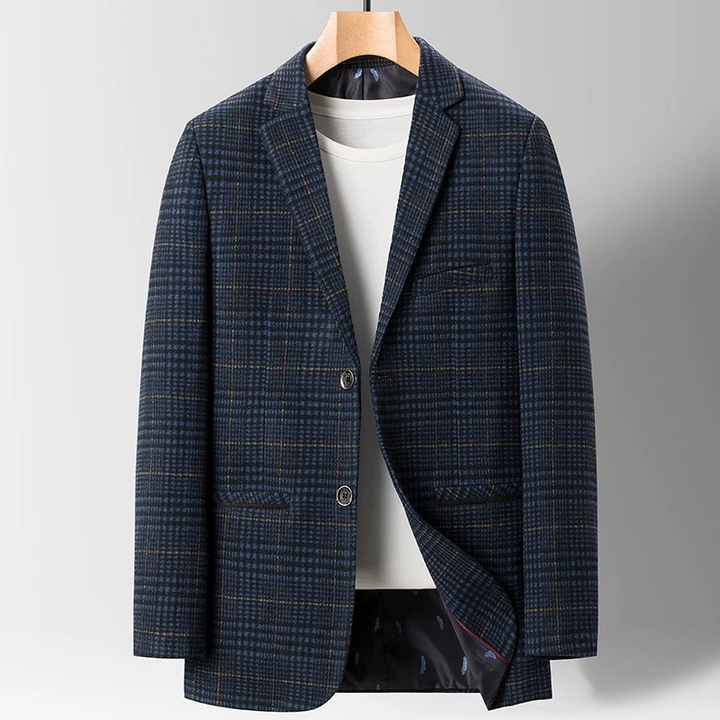 Mens Blazer Checked Slim Fit Stylish