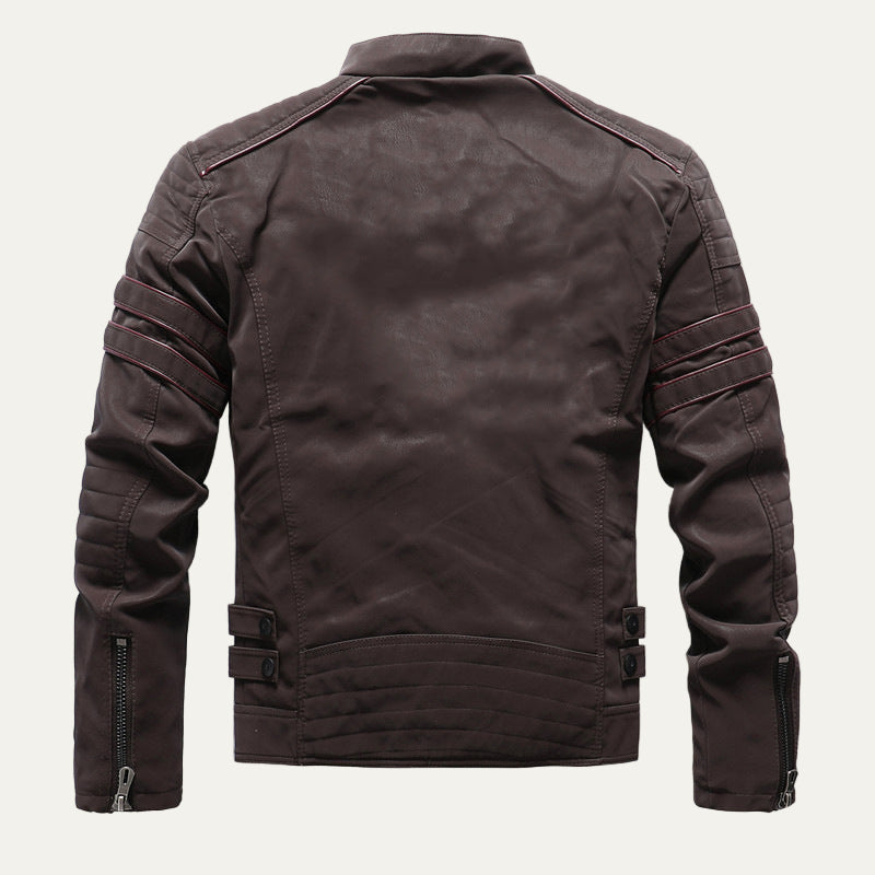 Mens Quilted Motorcycle Jacket Racing Style