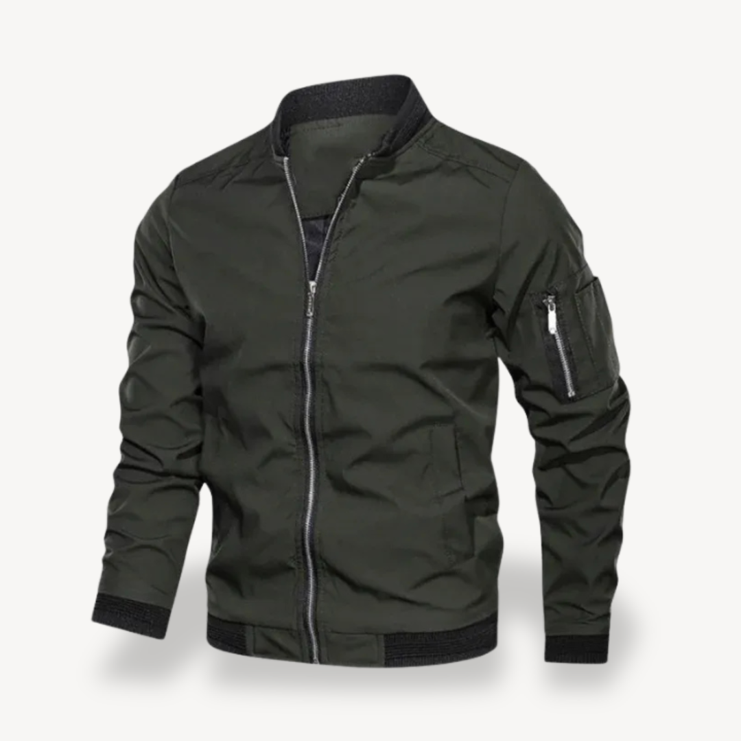 Mens Bomber Jacket Lightweight Polyester Fit
