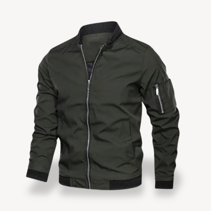 Mens Bomber Jacket Lightweight Polyester Fit