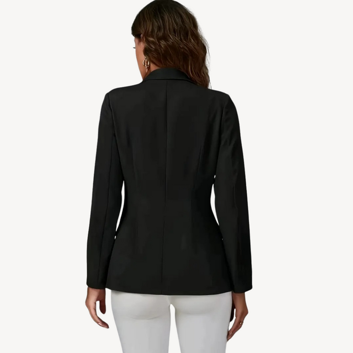 Womens Blazer with Notched Collar Tailored Fit