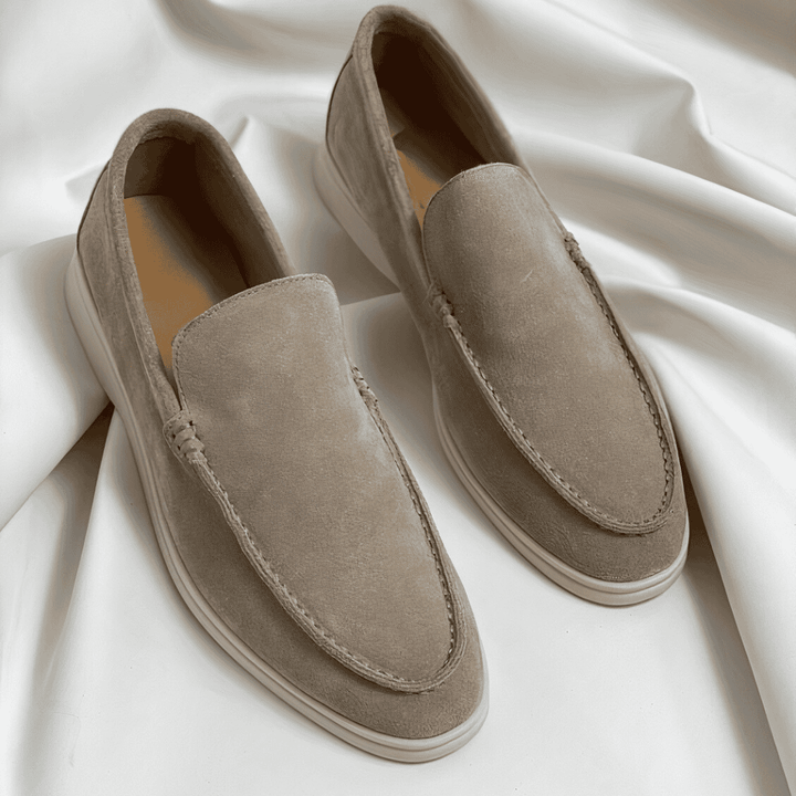 Mens Slip-On Shoes Genuine Leather Comfortable Fit