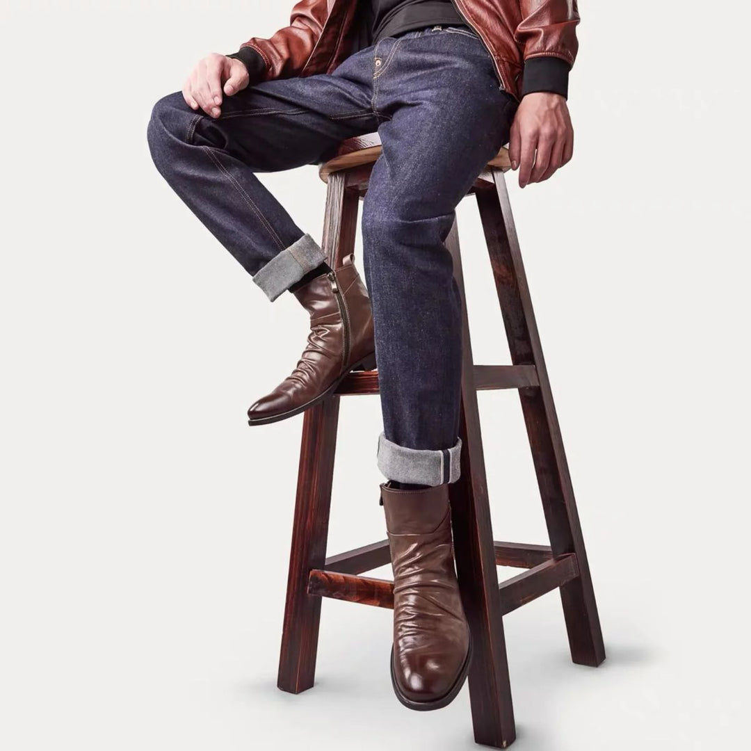 Mens Chelsea Boots Handmade Leather Street Style