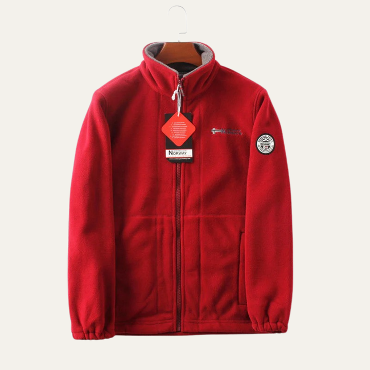 Mens Fleece Jacket Casual Zip-Up