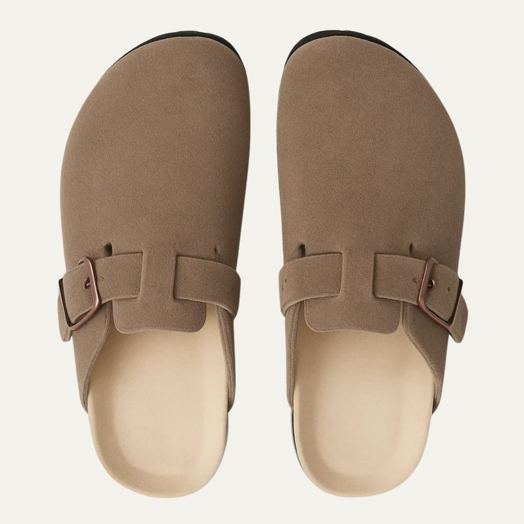 Mens Suede Moccasin Slippers Relaxed Fit