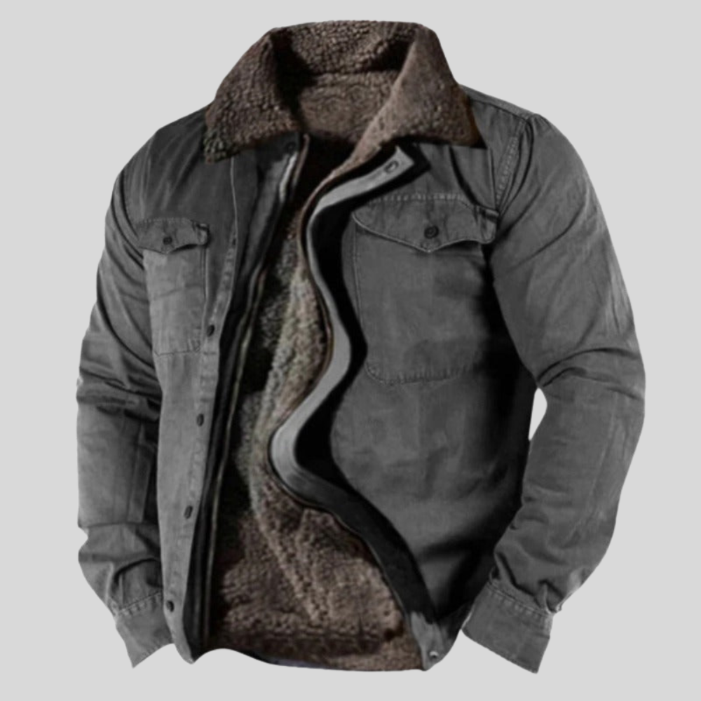 Mens Workwear Jacket with Sherpa Collar
