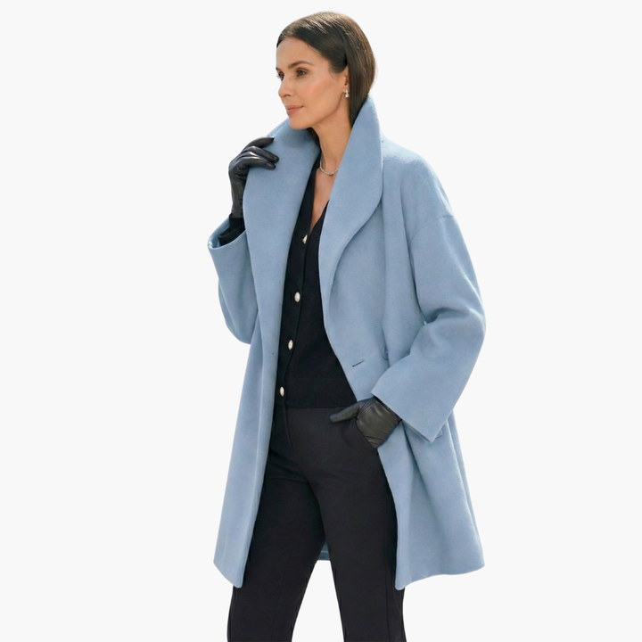 Womens Oversized Cocoon Coat Relaxed Fit