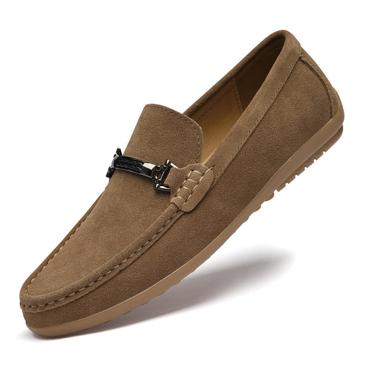 Mens Loafers Suede Slip-On