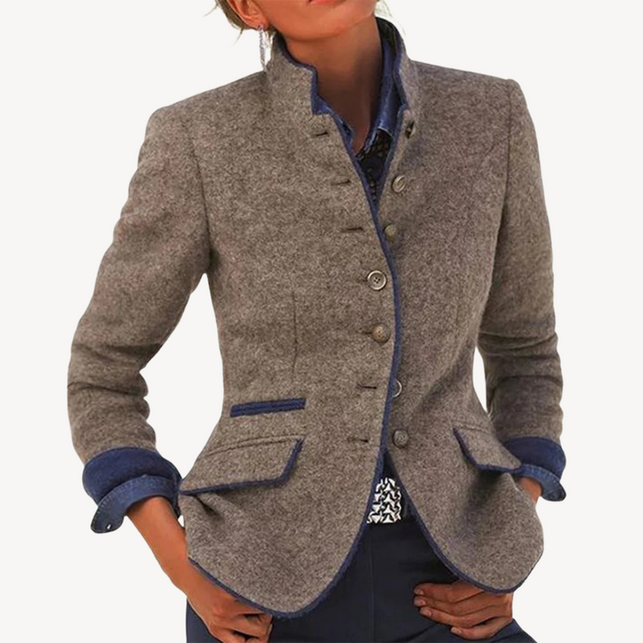 Womens Blazer Wool Blend Casual Fit
