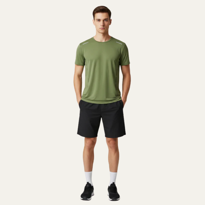 Mens Athletic T-Shirt Quick Dry Performance