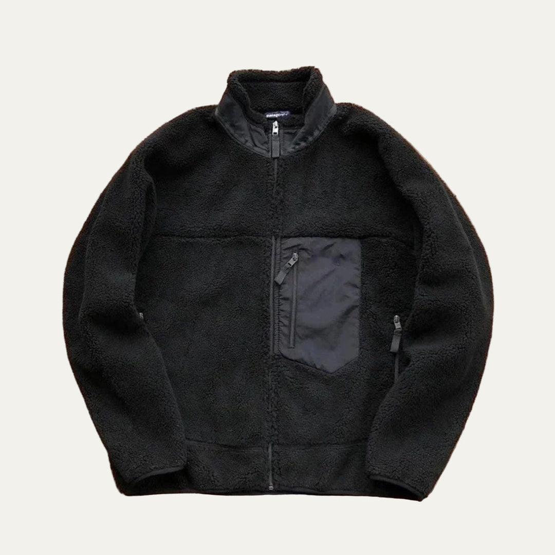 Mens Sherpa Fleece Jacket Full Zip Teddy Style