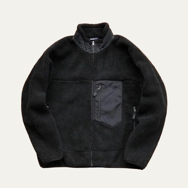 Mens Sherpa Fleece Jacket Full Zip Teddy Style
