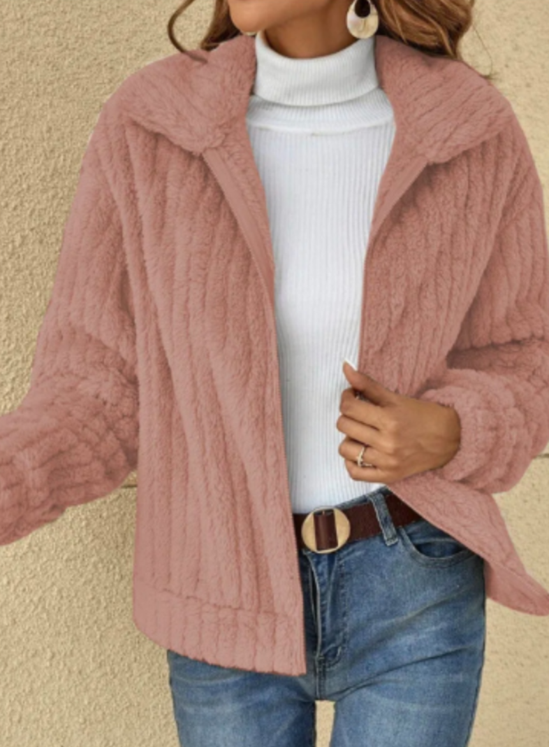 Womens Cardigan Plush Warm Soft Fit