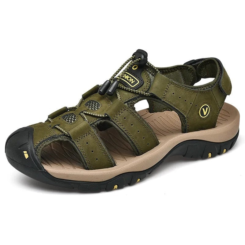 Unisex Orthopaedic Walking Sandal Leather Relaxed Fit - BritishMode