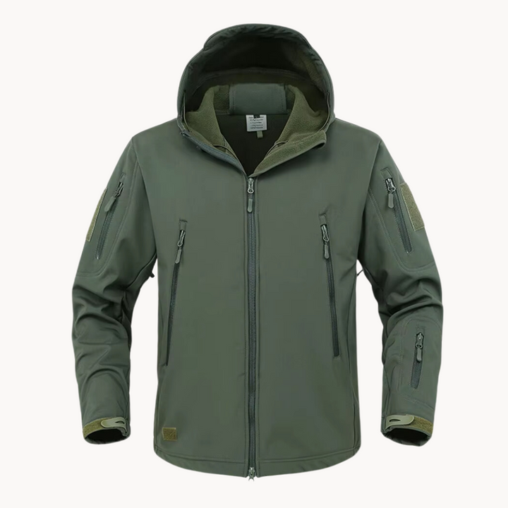 Mens Tactical Jacket Full Zip Hooded