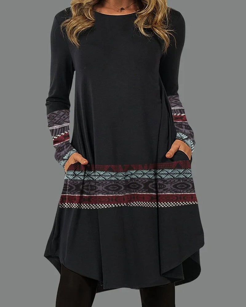 Womens Casual Midi Dress Lightweight with Sleeves - BritishMode