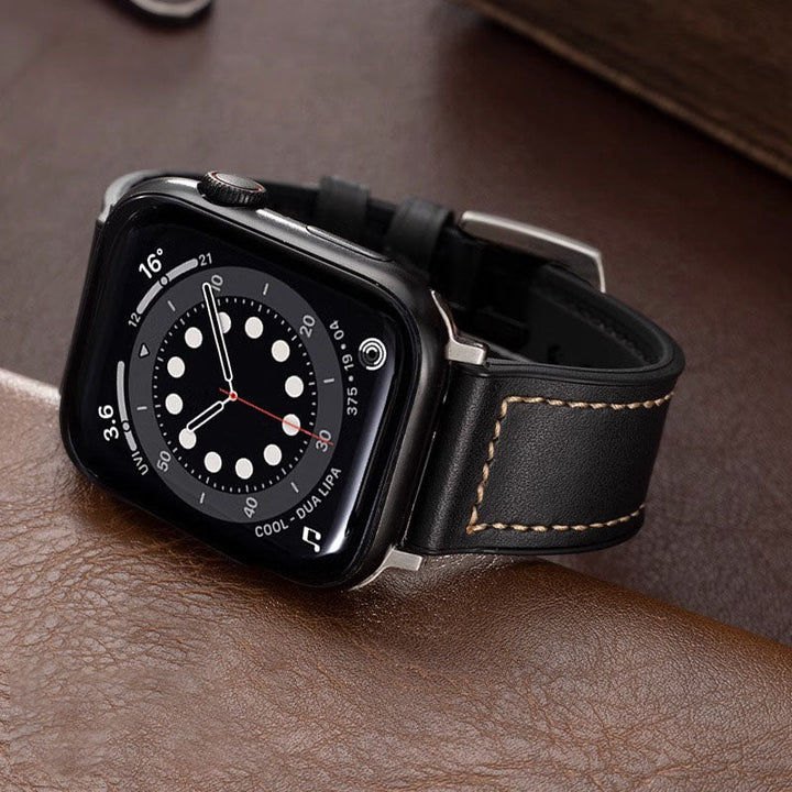 Unisex Leather Smartwatch Strap Compatible with Apple Watch