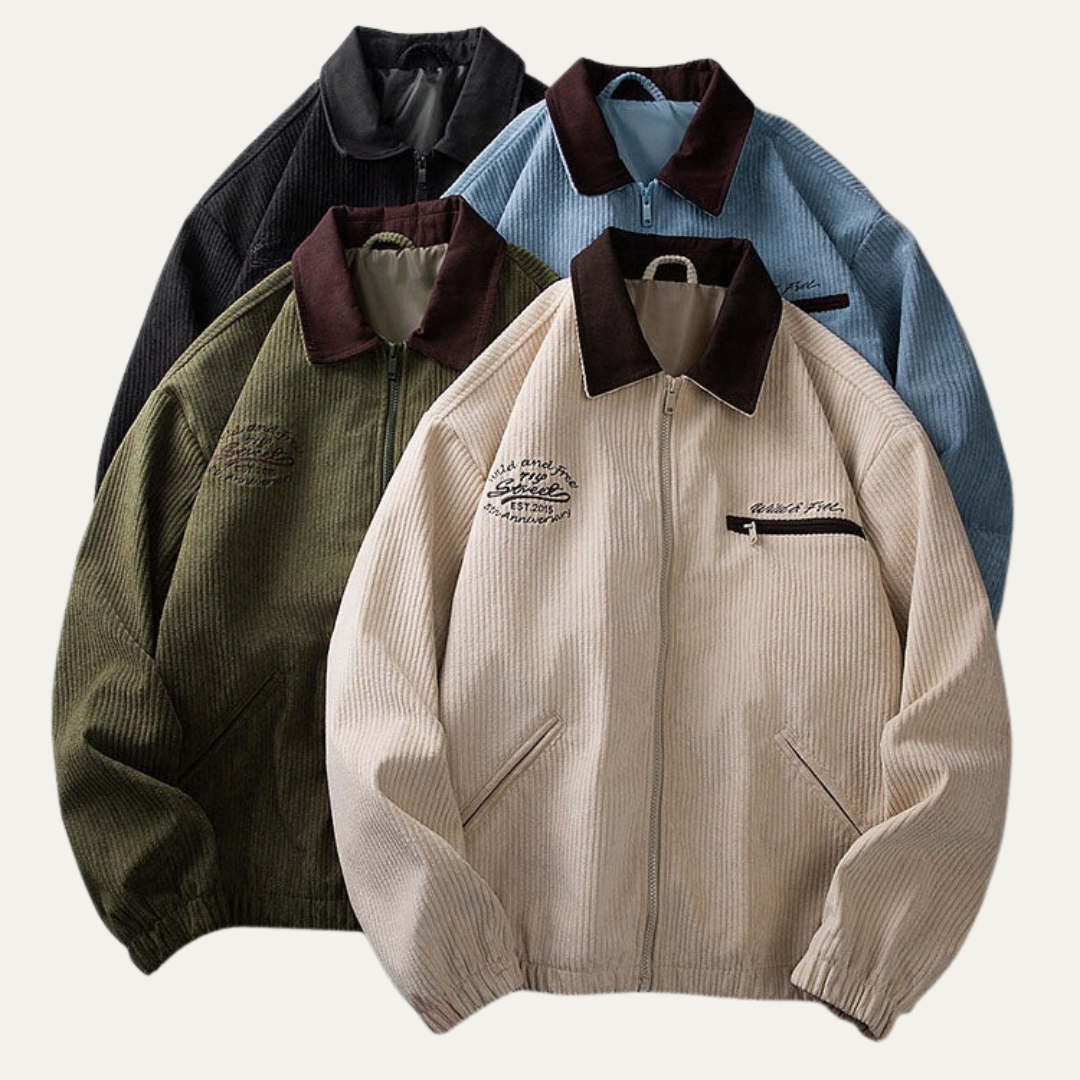 Mens Workwear Zip Jacket Textured Oversized Fit