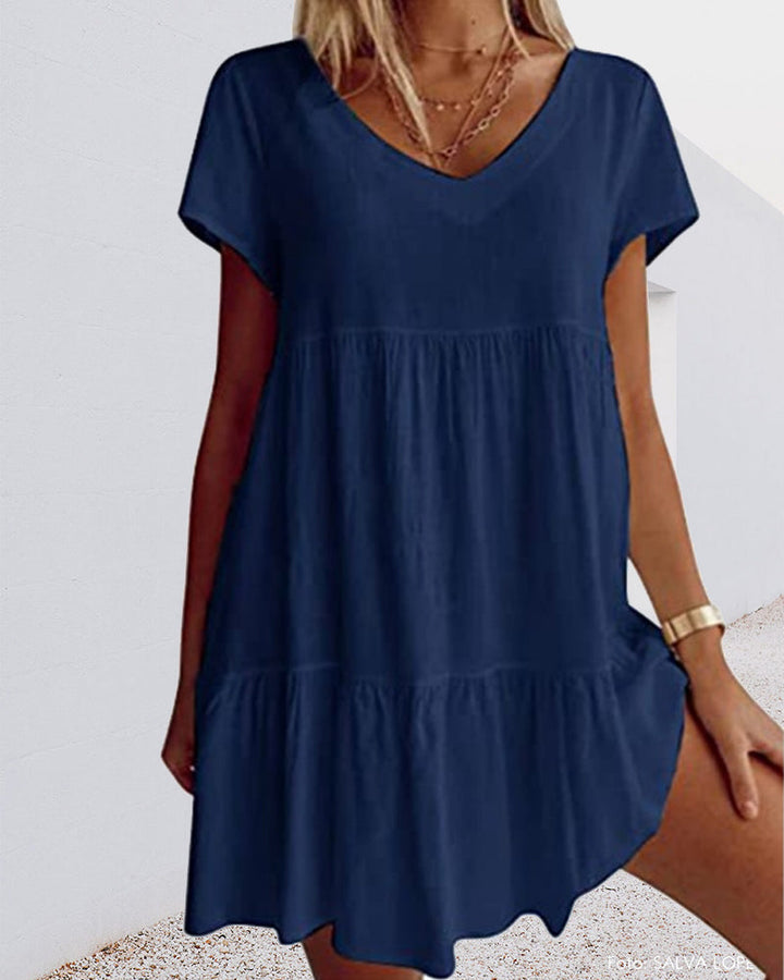 Womens Lightweight Summer Dress Short Sleeve