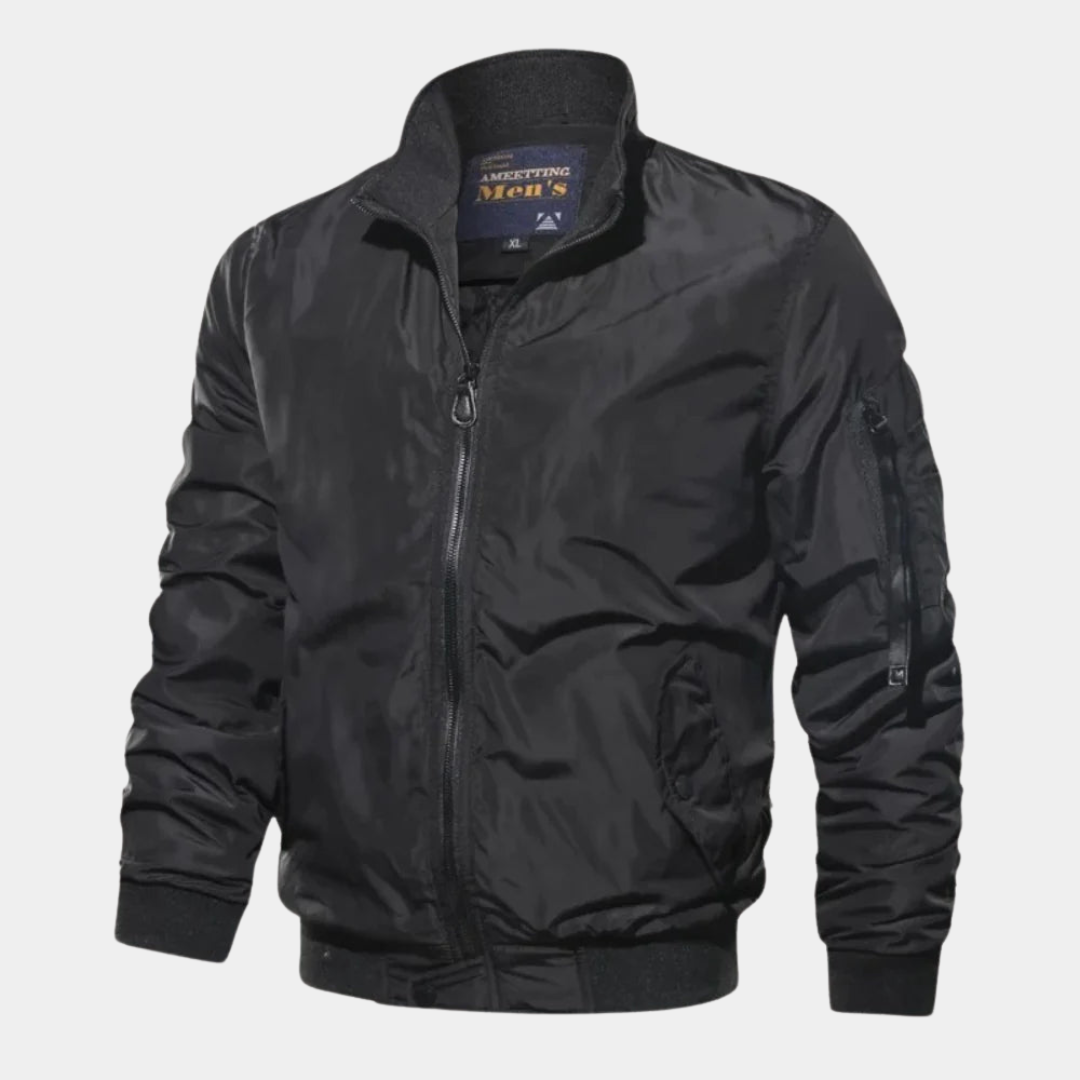 Mens Bomber Jacket Wind-Resistant Lightweight