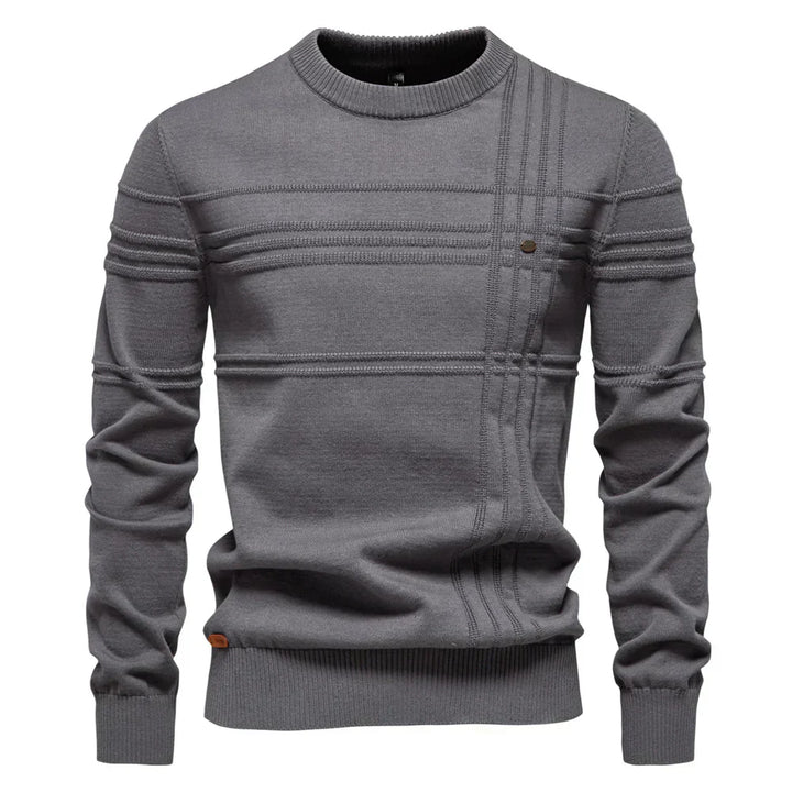 Mens Knit Sweater with Chest Pattern