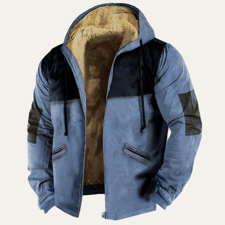 Mens Hooded Parka Jacket Sherpa Lined Rugged Fit